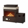40.5" Outdoor Propane Fireplace with Tank Storage and Dust Cover-50,000 BTU Smokeless Gas Fire Pit with CSA Certified and Adjustable Flame for Patio Backyard Outdoor Heating & Decoration